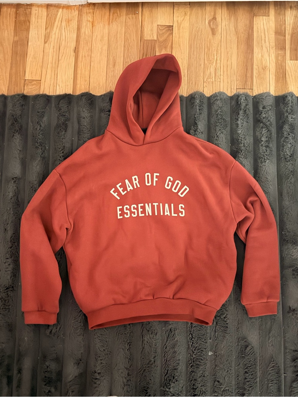 Fear of God Essentials Men's Rust Crewneck Hoodie